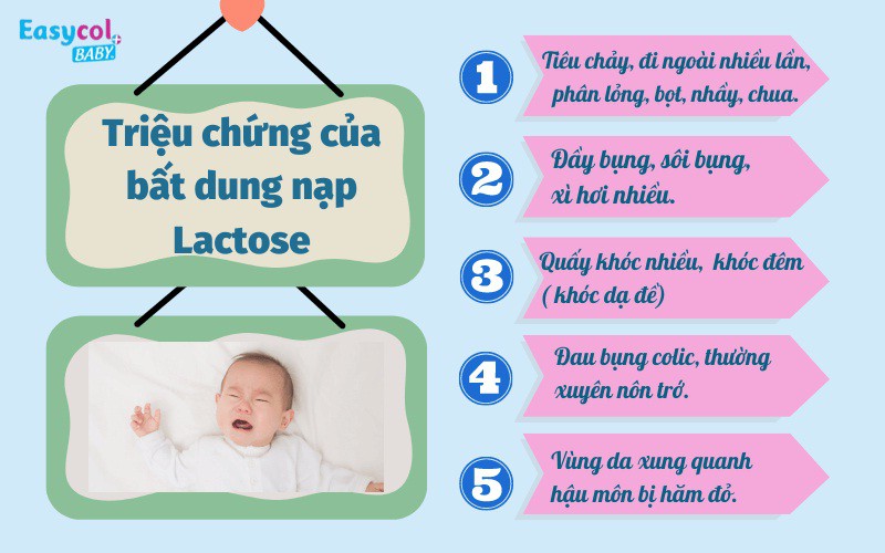 Dấu hiệu nhận biết trẻ sơ sinh bị bất dung nạp lactose