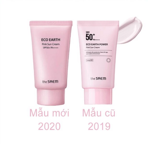 Kem chống nắng The Saem eco earth oower pink sun cream SPF50+ PA++++