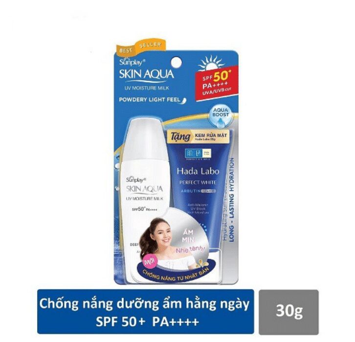 Kem chống nắng dành cho da khô Sunplay Skin Aqua UV Moisture Milk SPF50