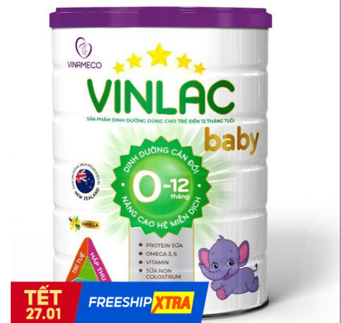 Sữa Vinlac Baby cho bé từ 0-12 tháng tuổi