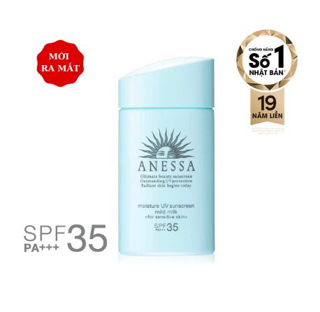 Kem chống nắng Anessa cho da cực kỳ nhạy cảm và da em bé- Anessa Essence UV Sunscreen Mild Milk