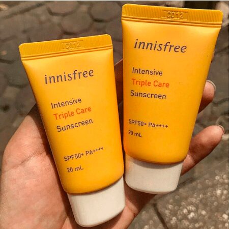 Kem chống nắng Innisfree Triple Care Review