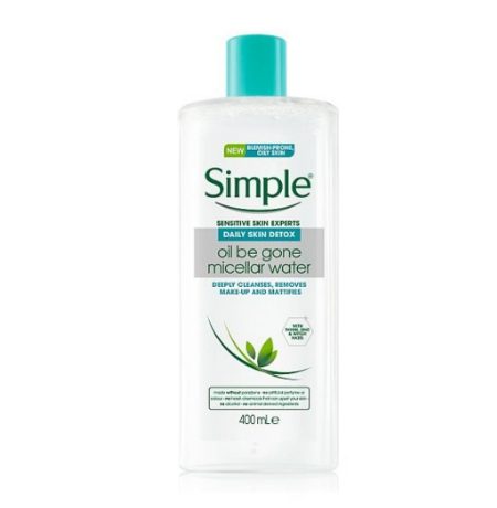 Nước tẩy trang Simple cho da dầu Simple Daily Skin Detox Oil Be Gone Micellar Cleansing Water 